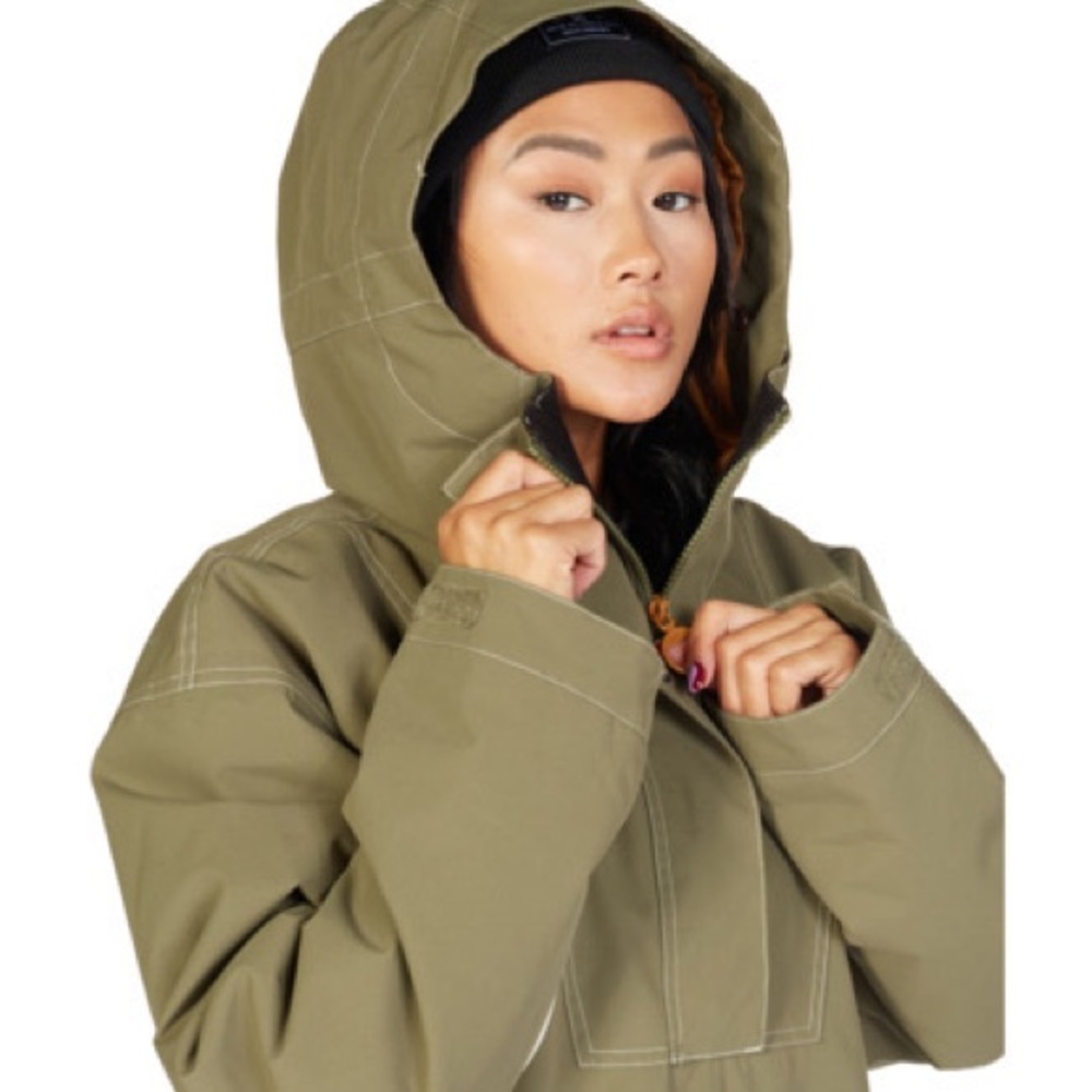 DC Savvy Anorak Snowboard Jacket Women's Ivy Green Ski Winter Pullover Coat M - Picture 8 of 14